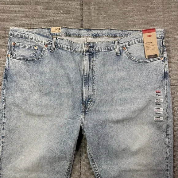 Levi's Mens Jeans 511 Slim Stretch Light Wash - Light Denim - Size 50 - 50X29 - Picture 6 of 9